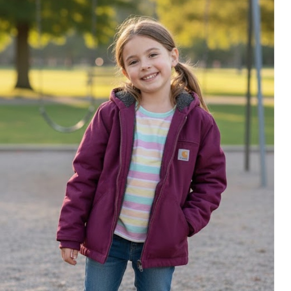 Carhartt Kids Purple Hooded Jacket